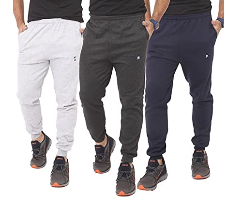 Kit 04 Calça Moletom Com Punho Elástico Masculina Academia GG