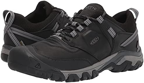 KEEN Men's Ridge Flex Low Height Waterproof Hiking Boots, Black/Magnet, 10.5 | Image 6
