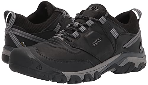 Keen Men's Ridge Flex Low Height Waterproof Hiking Boots, Black/Magnet, 10.5 #TOP6