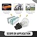 Tesnaao 10 Pack Car Instrument Light Bulb, 3157 Brake Light Bulb, 12V 21/5W Automobile Lighting Replacement Accessory, Universal for Most Cars, Trucks and Vans (White)