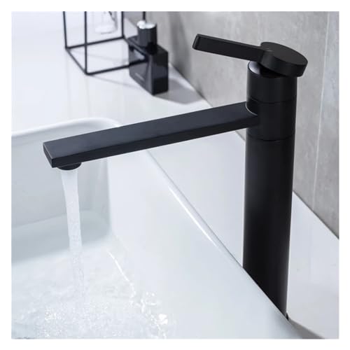 Robinet cascade chrome short pour lavabo monotrou à eau chaude et froide - 4