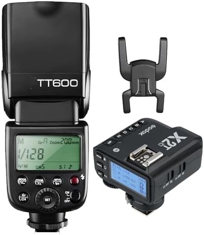 Godox TT600 HSS 1/8000S 2.4G Wireless GN60 Flash Speedlite Built in Godox X System Receiver with X2T-C Trigger Transmitter Compatible with Canon Camera