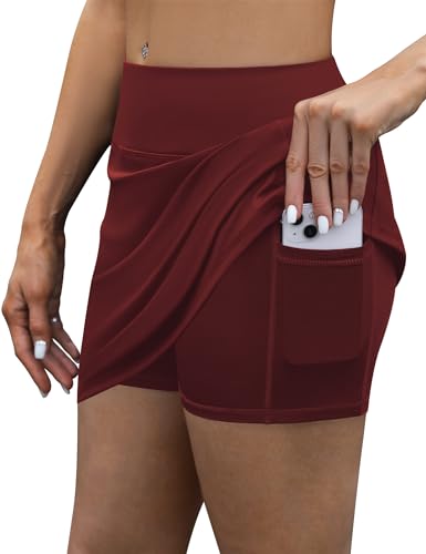 LouKeith Tennis Skirt with Shorts High Waisted Golf Skirts Dressy Casual Workout Athletic Skorts for Women with 4 Pockets2
