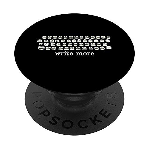 Typewriter Writer Cool Poet Editor Novelist Author Gifts PopSockets PopGrip: Swappable Grip for Phones & Tablets