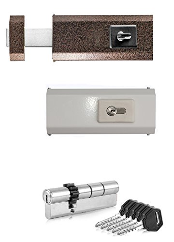 Ckey Kastenzusatzschloss Hälfte Querriegel Hälfte Panzerriegelschloss (Weiss, Halb Riegel)