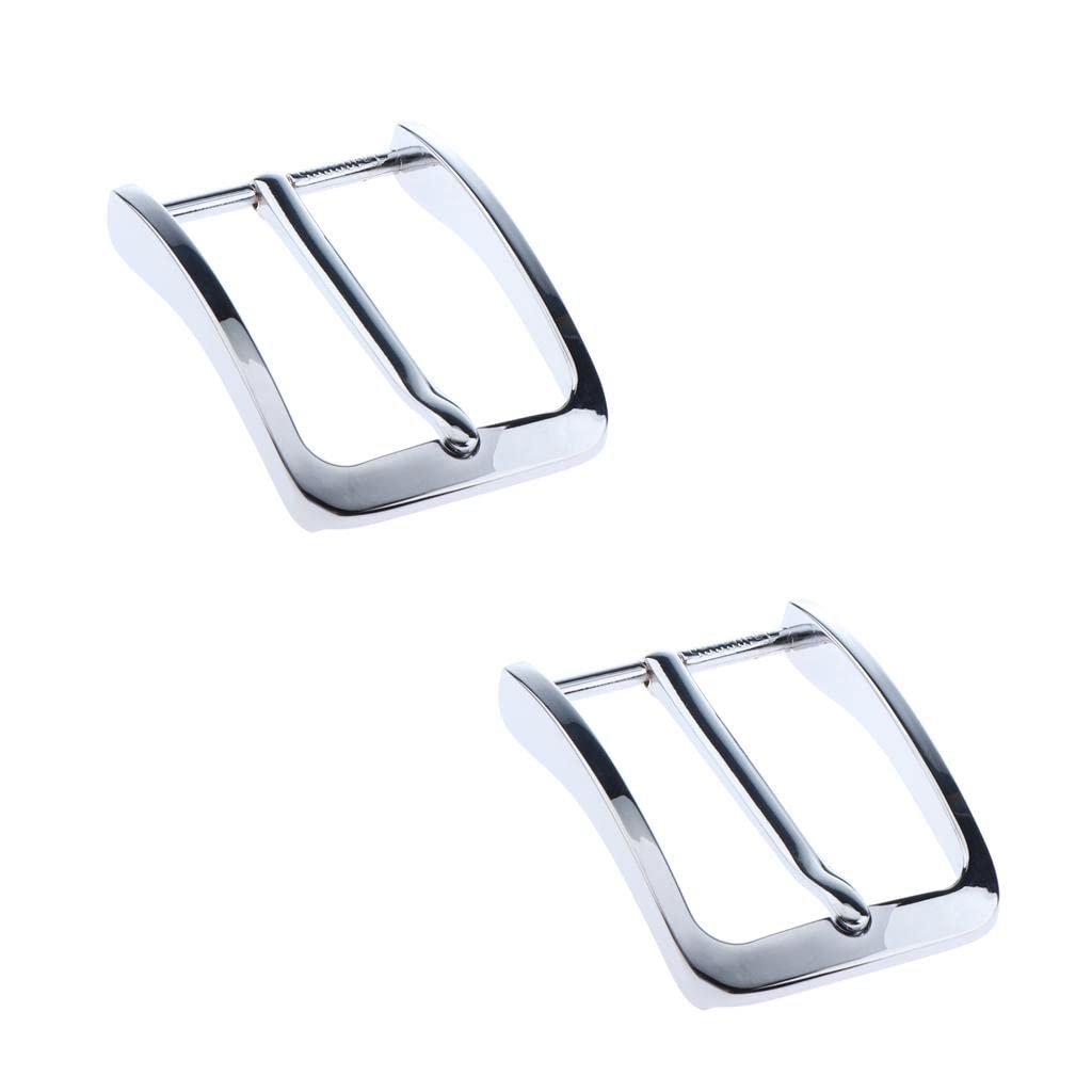 2x Mens Alloy Antique Belt Buckle Single Prong Rectangular Pin Buckle Silver-image-42