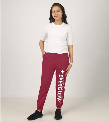 Image of KYDA KIDS Girl's Regular Cotton Joggers for Casual Wear, Jogging, Exercise& Walking (Pack of 1)