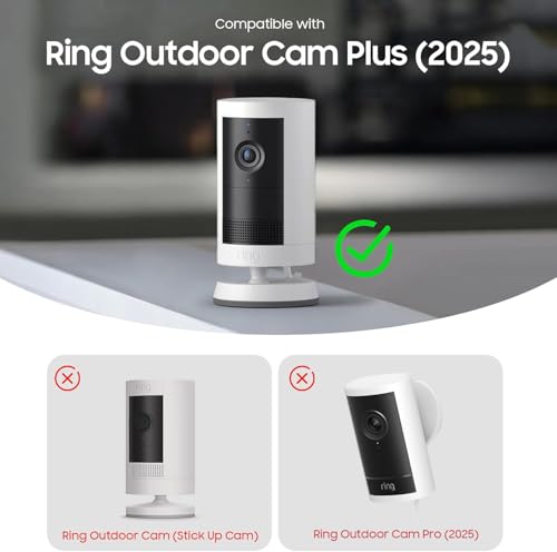 Fintie Siliconen hoes voor de Ring Outdoor Cam Plus, zachte, weerbestendige siliconen beschermhoes voor de Ring Outdoor Cam Plus, zwart - Afbeelding 3
