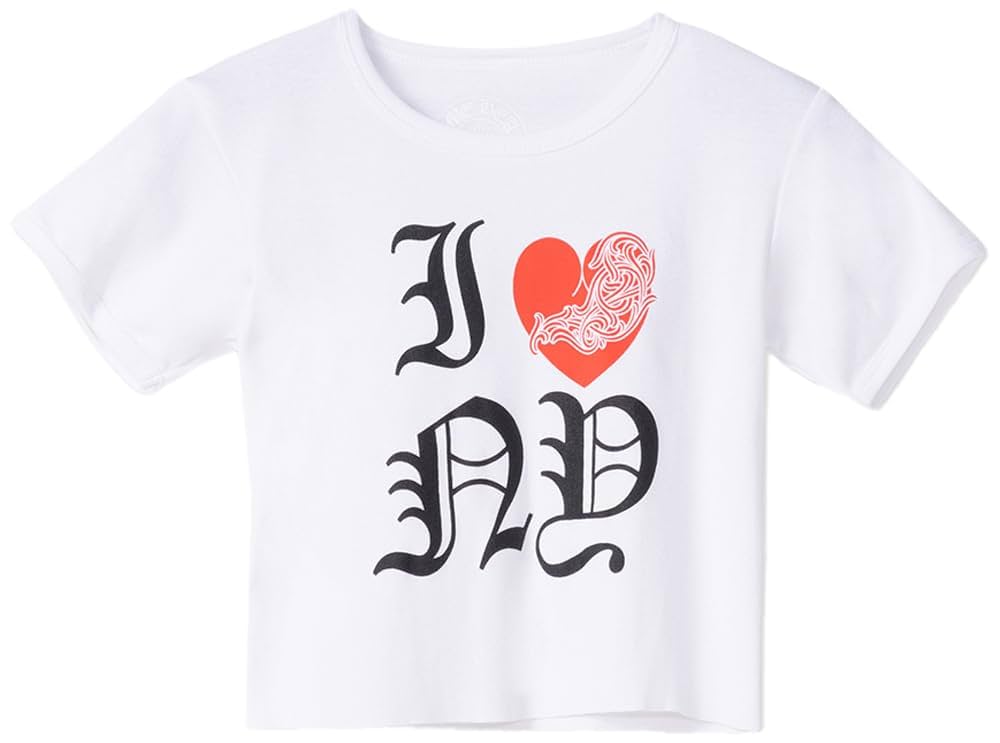 +CHROME HEARTS+ I LOVE NEW YORK レディース Tシャツ Amazon.com: Chrome Hearts, Women's I Heart NY Crop Top, OS