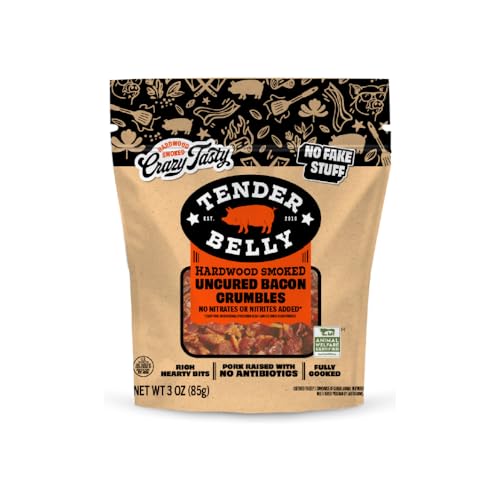 Tender Belly Uncured Hardwood Smoked Bacon Crumbles, 3 Ounce