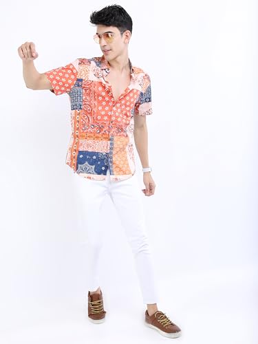Image of Highlander Men's Cotton Printed Slim Shirt
