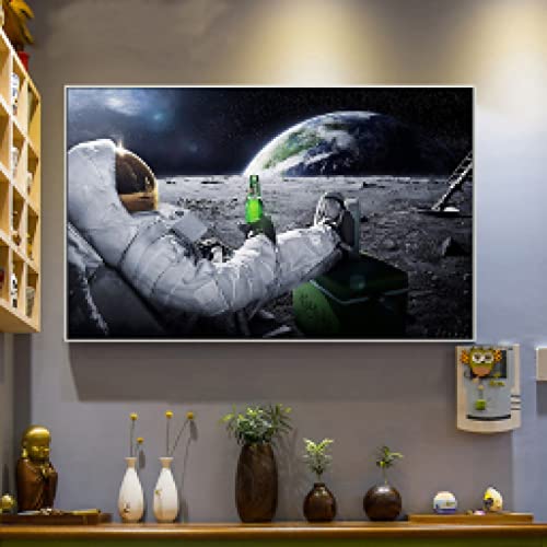 Affiche Espace Terre et Astronaute 60x90cm Décor Salon