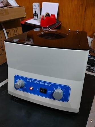 Saini_MEDICOS Centrifuse Machine 4000 RPM for PRP | Shocked-Free ABS Body | Copper Motor | Suction Feets for Vibration Free Operation | Grey + Black Colour