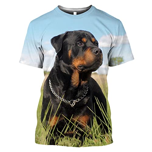 T-shirt Rottweiler homme imprimé 3D pour un look streetwear urbain