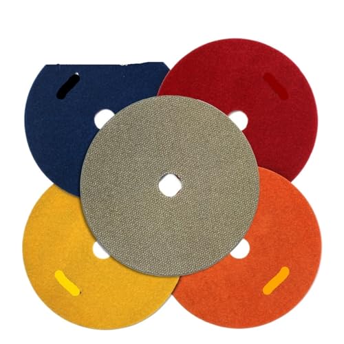 4個 6インチ、電気メッキダイヤモンド研磨パッド、150mmサンディングディスクウェット使用に適合 研磨パッド(120)