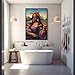Funny Ebonic Embrace African American Wall Art Black Girl Canvas Poster Black People Painting Print Bathroom Art Funky Toilet Pictures Apartmen Home Aesthetic Decor 8x12inch Unframed