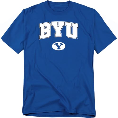 LOGOVISION Brigham Young University Arch Logo Unisex Adult T Shirt Royal Small