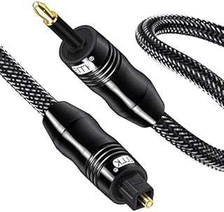 EMK Optical Cable Toslink to Mini Toslink Cable 3.5 Toslink Adapter Digital Optical Audio Cable Gold Plated Optical S/PDIF Cable for Soundbar to Smart-TV Speaker (3M)