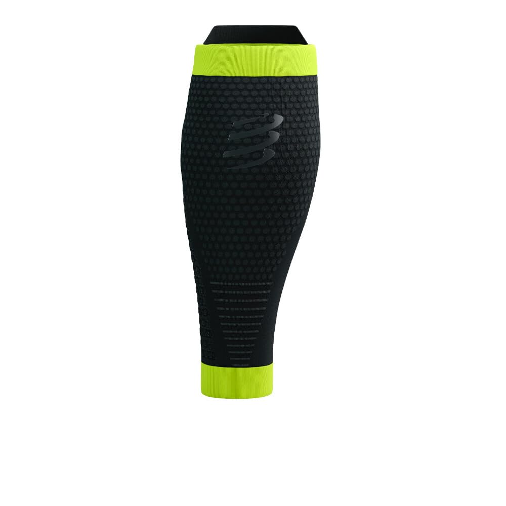 COMPRESSPORT R2 3.0 Flash Vêtements de Compression Unisexe Adultes Noir/Jaune Fluo (Multicolore), 42-46cm