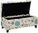 Christopher Knight Home Breanna Fabric Storage Ottoman, White And Blue Floral