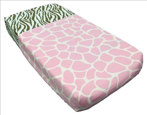 Sisi Baby Design Diaper Changing Table Pad Cover -Pink Safari