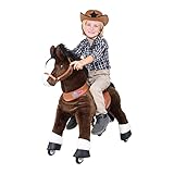  Miweba PonyCycle Mister Ed - 3 Jahre Garantie - U Serie - Schaukelpferd - Kuscheltier auf Rollen - Kinder - Pony - Tierlaute Pferd - Reiten - Plüschtier - MyPony - 4-9 Jahre (Medium)
