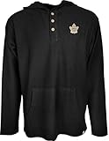 Blue 84 Toronto Maple Leafs NHL Officially Licensed Henley Hoodie Leather Patch, XX-Large Black