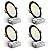 Amico 4 Pack 6 Inch Black 5CCT Ultra-Thin LED Recessed Light with Junction Box, 2700K/3000K/3500K/4000K/5000K Selectable, 12W Eqv 110W 1050LM Dimmable Canless Wafer Downlight, ETL & FCC