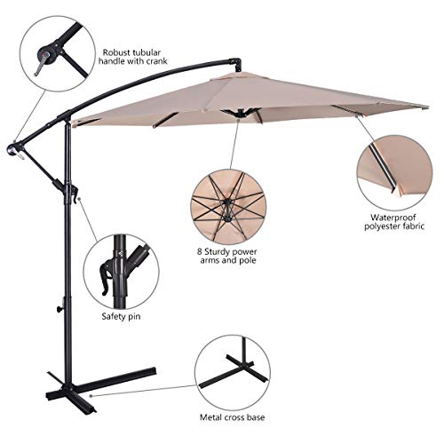 Giantex 10ft Offset Hanging Patio Umbrel Buy Online In Cook Islands At Desertcart
