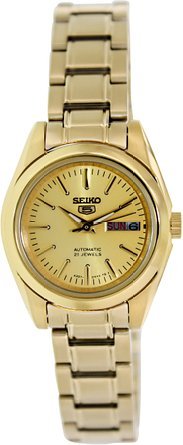 セイコー Seiko 5#SYMK20 Women's Gold Tone Stainless Steel Gold Dial Automatic Watch 女性 レディース 腕時計 【並行輸入品】