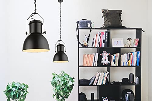 Zwarte hanglamp in industriële stijl - hanglamp zwart vintage industriële eetkamer hanglamp keuken (restaurant lamp… - Afbeelding 3