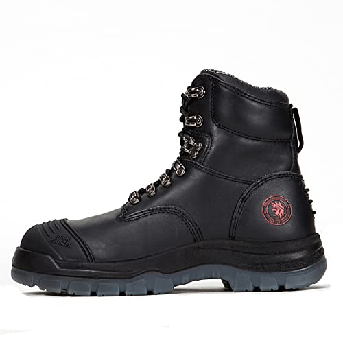 Image of ROCKROOSTER Work Boots for Men,7 inch,Steel Toe,Side Zipper, Oiled Leather Shoes,Static Control,Breathable,Quick Dry(AK232Z-245Z)