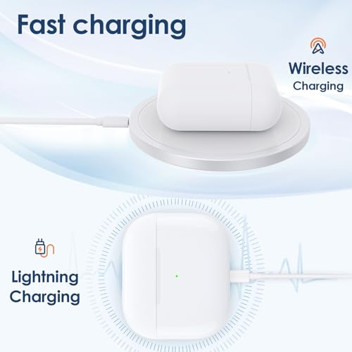 Image of Wireless Charging Case Compatible with Airpod 3rd Gen, Replacement Airpod 3rd Charghing case with 660 mAh Battery Airpod Charging Case with Pairing Sync Button (NO Earbuds)