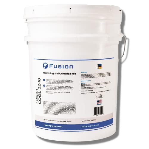 Machining Grinding and Cutting Fluid | Fusion Cool 2240 | General Purpose Coolant Cutting Oil and Machine Shop Operations | Semisynthetic (5 Gallon)