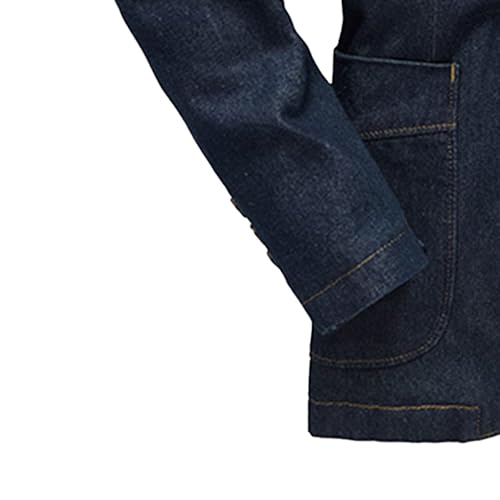 Costume denim homme veste double boutonnage coupe ajustée