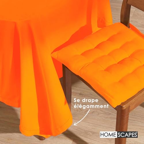 Nappe de table en coton orange lavable pour en finir avec les taches tenaces - 7