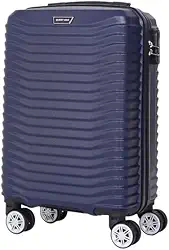 Mala De Viagem Bordo 10 Kg Abs 4 Rodas Duplas Cadeado Embutido (Azul)