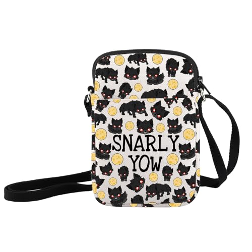 JXGZSO Snarly Yow Cryptid Crossbody Bag Funny Cryptozoology Gift Cryptid Creature Gift Mythical Snarly Yow Shoulder Bag - Main Image