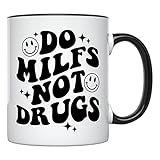 YouNique Designs Funny Guy Mugs, 11 Oz, Funny Coffee Mug for Men, Naughty Coffee Cup for Him, Milf Cup, Milf Mug, White Elephant Coffee Cup For Men Who Have Everything, Husband Mug (Black Handle)