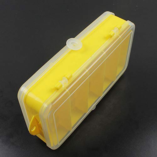 Caixa de isca, dois lados, vários compartimentos, caixa de pesca com isca e gancho para armazenament