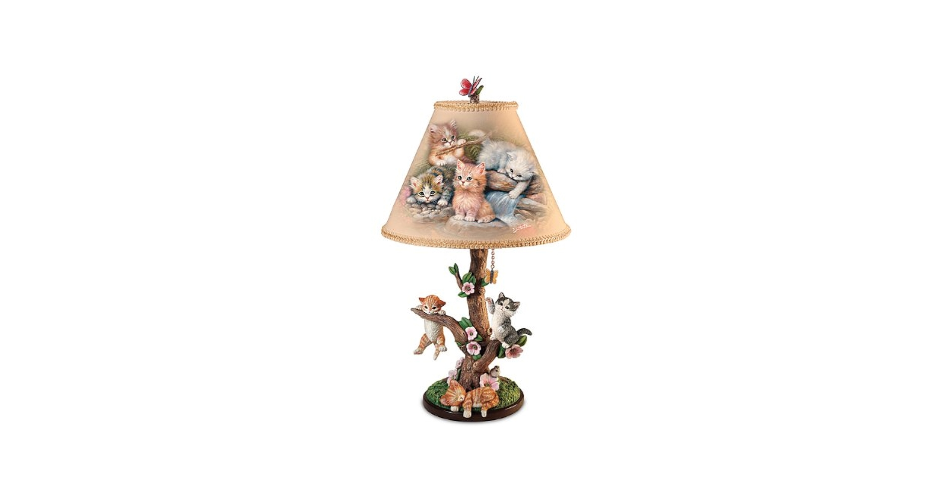 【 希少 】イギリス製  Tinker Ware  ブーツハウス  Lamp Lamp: Country Kitties Lamp