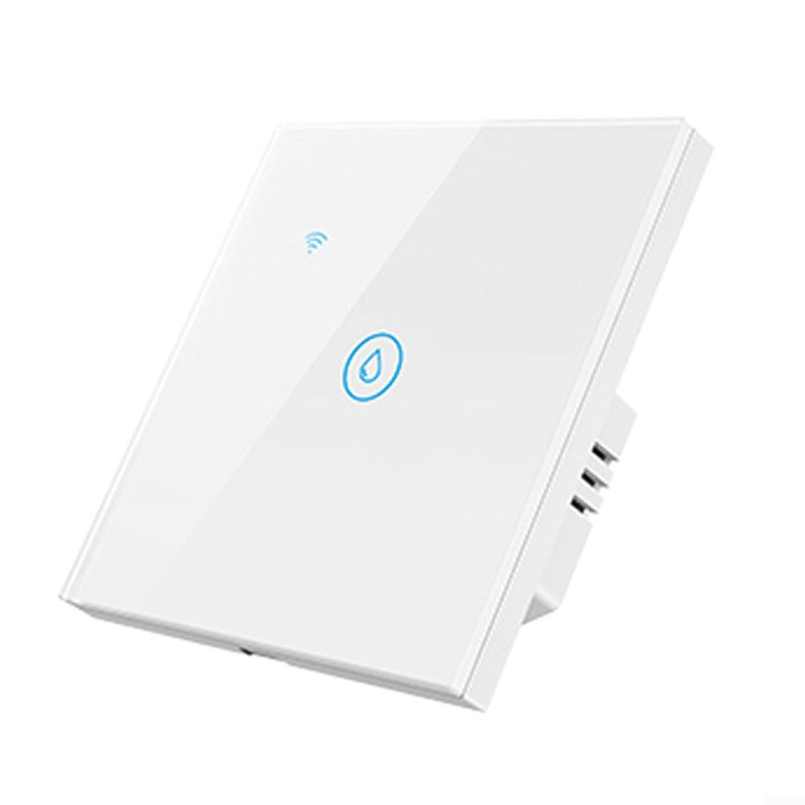 Yhenlovtt Interruptor inteligente de caldera táctil de pared con WiFi de 40 A, 2,4 G, interruptor temporizador con control de aplicación y funciones de activación de voz (blanco)