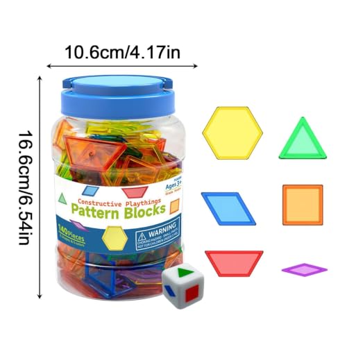 Bloques geométricos transparentes para solucionar problemas de geometría visual 5