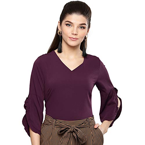 Image of Harpa Women V-Neck Solid Top