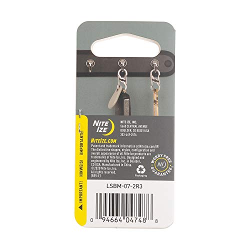 Image of Nite Ize LSBM-07-2R3 S-Biner MicroLock Locking Keychain Carabiner, Spectrum