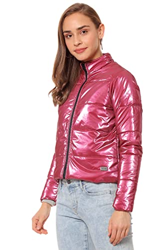 Image of Campus Sutra Women's Cotton High Neck Sweatshirt