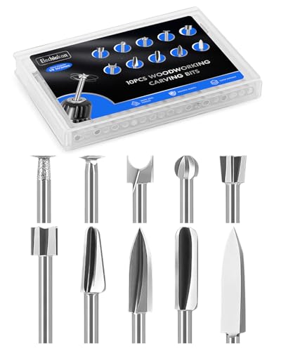10 PCS Wood Carving Drill Bits Set for Dremel Router