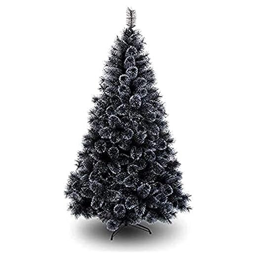 DIY Julgran Lätt att montera Snöplanterad metallfäste Halloween julpynt 180 Cm(Size:210cm(7ft))