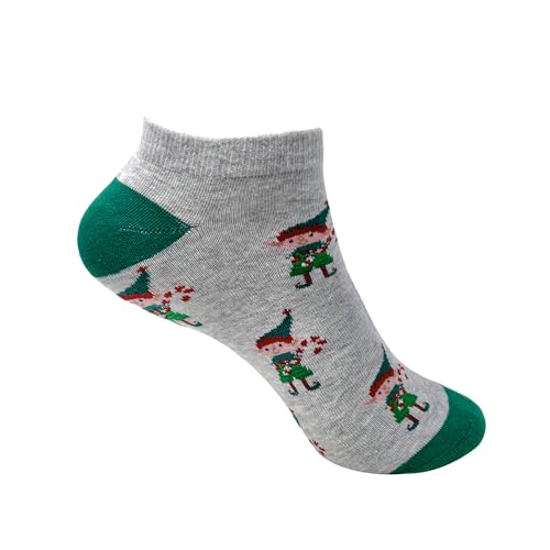 Image of Mint & Oak Low Cut Ankle Women Socks, Christmas Gift Quirky Socks For Friends, Cute Funky Socks, Christmas Secret Santa Gifts For Women
