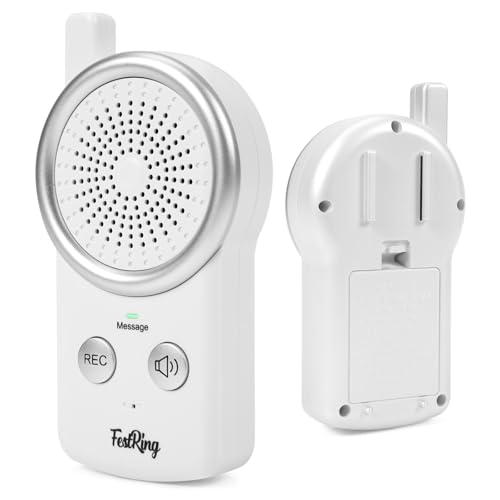 50 Seconds Voice Recorder with Playback Kids Toy Voice Recorder Simple Digital Recorder for Quick Note-Taking Small 2-Button Dictaphone for Toddlers/Seniors - White
